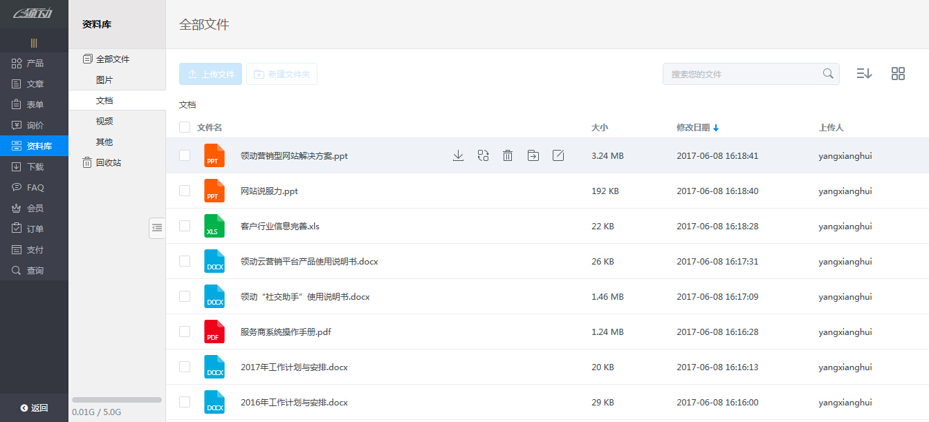 第二周:资料库全新改版升级 产品列表增加按照分类依次展示产品功能